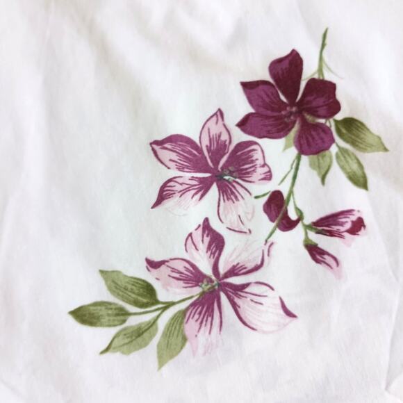 2 Bed Pillow Cases VIOLETS Floral French Country Cottage Farm Romantic VINTAGE - Picture 5 of 15